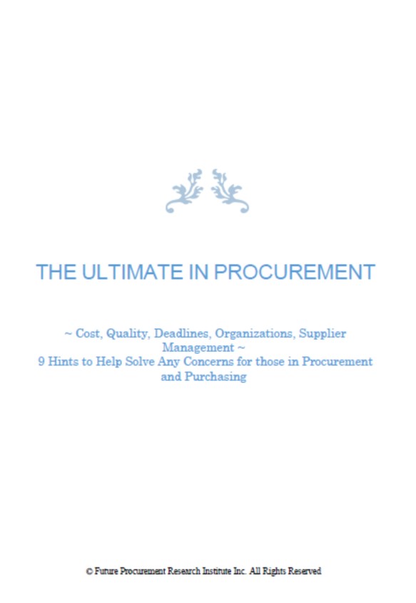 THE ULTIMATE IN PROCUREMENT